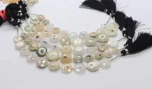 Perles Fantaisie en Quartz Solaire Naturel, Forme Briolette Facettée des Deux Côtés, Type Pièce de Monnaie, 12-14 MM - Product Image 6