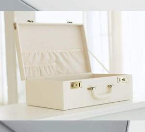 Ensemble de coffres de rangement en métal rose de luxe, organisateur décoratif, coffre de style vintage, valise avec serrures dorées - Product Image 6