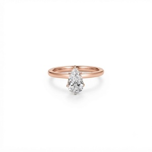 Pear Lab Created Diamond IGI Certified 10K 14K 18K Solid Gold DEF Color VS VVS Clarity Promise <b>Ring</b> <b>Proposal</b> <b>Ring</b> Teardrop <b>Ring</b> - Product Image 2