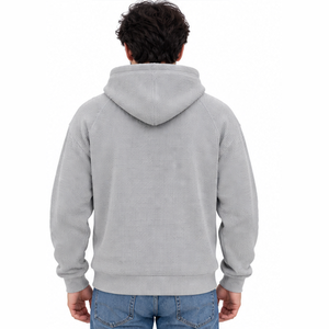 Sweat à capuche pour homme en tricot gaufré, texturé premium, décontracté, à manches longues, personnalisable, vente en gros, fournisseur d'usine - Product Image 5
