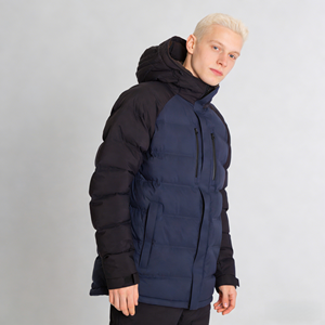 Quilted <b>Winter</b> Jacket With Hood Full Sleeves Zipper Closure Solid Color <b>Thick</b> Warm <b>Coat</b> - Product Image 3