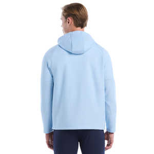 Sweat-shirt décontracté pour homme, bleu clair, à col zippé, manches longues, tricoté, respirant, couleur unie, polyester, vêtements de golf - Product Image 2