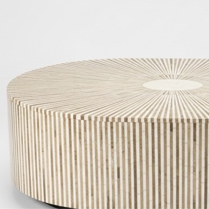 ILAHI's Bone Inlay <b>Table</b> Modern Design Agate Detailing <b>Storage</b> Portable Home Furniture - Product Image 3