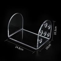 Support de ciseaux en plastique acrylique transparent, durable, de haute qualité, recyclable, à six trous, pour usage professionnel en salon de coiffure