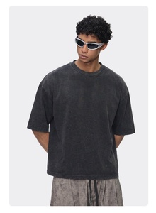 T-shirt pour homme 100% coton, qualité luxe, coupe ample, épaules tombantes, design personnalisé, streetwear, impression vintage, t-shirts pour homme - Product Image 3