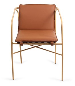 Modern Metal Living Room Chair Cushioned <b>Armchair</b> Indoor Accent Seat with Metal Frame - Product Image 2