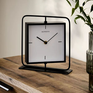 Elegant Metal Desk <b>Clock</b> For Workspace Organization With Compact Size And Decorative Contemporary <b>Table</b> Accent - Product Image 1