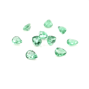 Perlas calibradas de esmeralda natural de Zambia de 3x4 mm, piedras preciosas facetadas sueltas naturales para la fabricación de joyas, listas para usar. - Product Image 1
