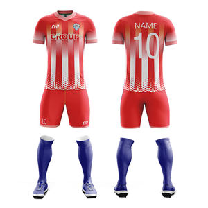 Conjunto de Camiseta de Fútbol Unisex Personalizada CGT, Manga Corta, Cuello Redondo, Sublimada, Absorbe la Humedad, 100% Poliéster, Color Degradado, para Adultos - Product Image 2