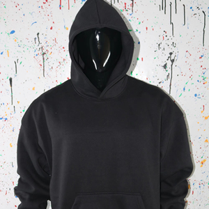 Sweat-shirt à capuche noir pour homme, coupe classique, 100% coton molletonné, imperméable, respirant, avec poche, vêtement décontracté pour l'hiver - Product Image 1