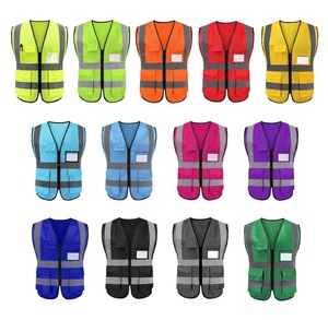 Gilet de sécurité réfléchissant haute visibilité unisexe en polyester, vêtements de travail, plusieurs couleurs pour une utilisation en extérieur - Product Image 2