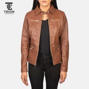 Quilted Silver Women Leather Jacket Warm Padded Slim Fit Coa, Real Leather Fall Winter Fashion Trend 2026 women Leather Jacket - Product Image 1