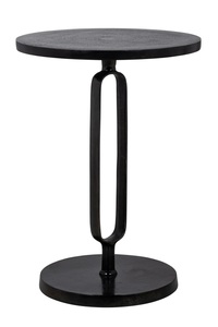 โต๊ะบาร์อะลูมิเนียมหล่อขึ้นรูปทรงหรูหรา สีดำด้าน หน้าโต๊ะทรงกลม ฐานแบบวงแหวน แข็งแรง ทนทาน โครงสร้างมั่นคง ดีไซน์ทันสมัย สวยงาม - Product Image 3