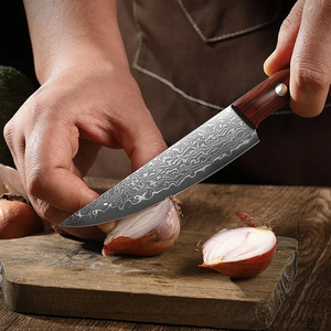 Cuchillo de Acero de Damasco para Frutas, Cuchillo de Cocina para Carne, Cuchillo para Pelar, Cuchillo para Filetes, Herramienta de Corte Afilada para Carne y Verduras - Product Image 6