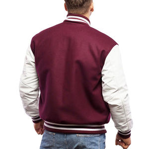 Chaqueta Bomber de Lana Vintage para Hombre, Talla XL, de Alta Durabilidad, con Capucha, Opción de Cuero Personalizado, Diseño de Lona - Product Image 3