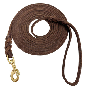 Laisse pour chien de dernière génération en cuir véritable, en vente, emballage personnalisé, pour chiens de taille moyenne et grande, laisse en cuir véritable. - Product Image 1