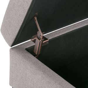 Banc de rangement Cloud Grey Oregon avec plateau, élégants tabourets et ottomanes - Product Image 3