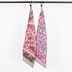 Pañuelo Bandana Multicolor de Algodón Estilo Boho para Mujer, Estampado a Mano, Suave, Protección para Cuello y Cara, Unisex, para el Cabello - Product Image 1