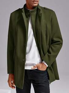 Manteau d'hiver en cachemire et mélange de laine de haute qualité pour homme - Trench-coat style business casual pour hommes, respirant - Product Image 5