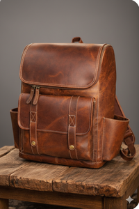 Mochila de Cuero Genuino Premium para Hombre, Bolso Ligero y Resistente para Portátil, Ideal para Oficina, Viajes de Negocios y Uso Diario - Product Image 2