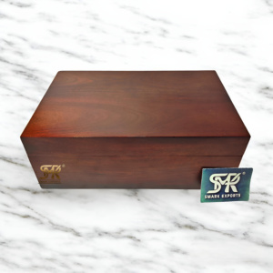 Hermosa caja de madera hecha a mano con técnica pintada interior de terciopelo azul para tesoros joyería recuerdos especiales - Product Image 4