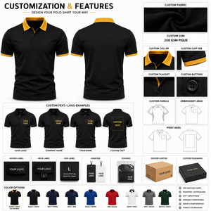 Fabricant OEM – Maillot sportif personnalisé avec logo imprimé en relief, coupe athlétique, design à patte de boutonnage, en coton mercerisé - Product Image 6