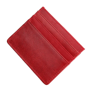 Custom Genuine Leather Men's Card Holder <b>Wallet</b> Open Closure Short Length High Quality Slim <b>RFID</b> Blocking Crazy Horse Leather - Product Image 4