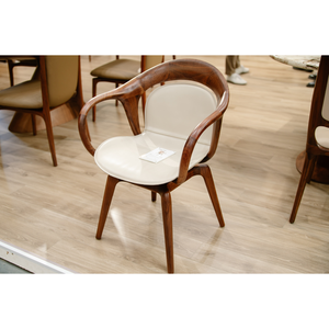 Chaise de salle à manger en bois massif nordique, siège rembourré en cuir de luxe, mobilier moderne pour la maison, la salle à manger, le restaurant, l'hôtel, PISANO - Product Image 6