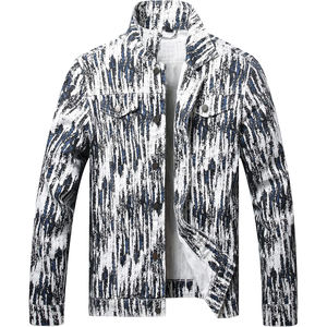 Chaqueta de Mezclilla Duradera con Estampado de Moda, Chaqueta de Mezclilla de Algodón para Hombre, Chaqueta de Mezclilla con Logotipo Personalizado - Product Image 1