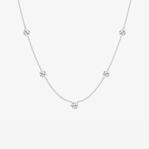 Collar Boundless Station, Cadena Moderna Minimalista con Diamantes, Joyería Fina Elegante, Regalo para Mujer - Product Image 1