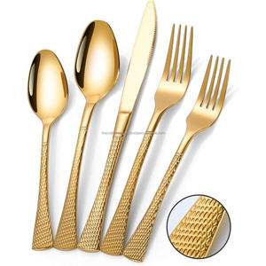 Premium <b>Cutlery</b> Set Material Stainless Steel Finished <b>Gold</b> Kitchenware Accessories Wedding Dinnerware <b>Cutlery</b> Set With Logo - Product Image 6
