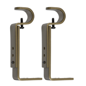 Support de tringle à rideaux double en laiton brossé robuste, design moderne et luxueux, pour la vente en gros, quincaillerie minimaliste pour rideaux - Product Image 6