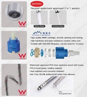 Robinet de cuisine filtrant en acier inoxydable brossé sur mesure WaterMark, sans plomb, 3 voies, en acier inoxydable 304