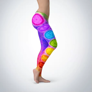 SPACIAN INDUSTRIES Leggings de yoga confortables pour femmes en polyester à imprimé par sublimation – Taille élastique, séchage rapide, fins, longueur intégrale - Product Image 2