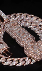 Collar Personalizado con Nombre o Logotipo en 3D, Chapado en Oro, con Moissanita VVS, Plata de Ley 925, Joyería Hip Hop para Hombre, Cadena con Colgante de Rapero, EGL - Product Image 4