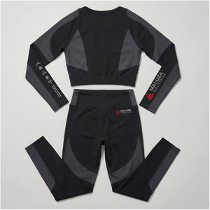 ชุดวอร์มออกกำลังกายแบบสกินนี่พิมพ์ลายตามสั่ง ชุดวิ่งจ๊อกกิ้ง ชุดกีฬา ระบายอากาศ แห้งเร็ว น้ำหนักเบา รับผลิตแบบ OEM ขายส่ง - Product Image 4