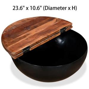Mesa de centro redonda de madera de diseño pequeño, la más vendida, de alta calidad, con precio de mayoreo. - Product Image 3