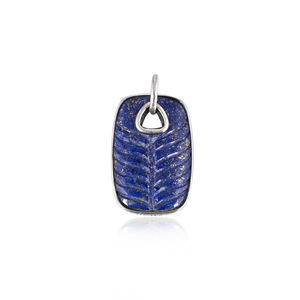 Hot Selling 925 Sterling Silver <b>Lapis</b> <b>Lazuli</b> <b>Pendant</b> Carving Gemstone Cute Women Charm <b>Pendant</b> Necklace - Product Image 1