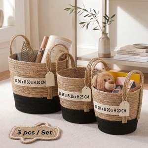 Premium Sea Grass <b>Basket</b> from Bangladesh Manufcturer Handmade Woven Home Storage Kitchen Eco Friendly Sustainable Natural <b>Basket</b> - Product Image 2