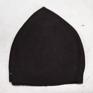 Chapeau de prière islamique Kufi en coton blanc tricoté pour hommes, bonnet uni, bonnet d'hiver ethnique - Product Image 2