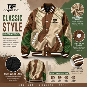 Men's Camouflage Worsted Bomber <b>Jacket</b> Button Front Sweatshirt Ribbed Cuff Custom Logo Winter Waterproof OEM Service Finished - Product Image 5