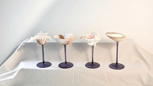 Verre à cocktail en coquille de conque, verres à martini, gobelet à vin, coupe à champagne en coquille naturelle pour bar, célébrations et mariages - Product Image 5