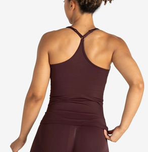 Camiseta sin mangas casual con cuello cuadrado, elástica, de 95% algodón y 5% spandex, con estampado personalizado a base de agua, corte ajustado y espalda cruzada acanalada para mujer. - Product Image 5