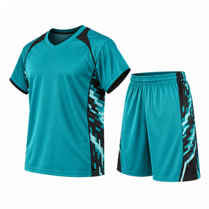Ensemble uniforme de lacrosse d'hiver pour hommes, manches courtes, col en V, short, séchage rapide, respirant, 100% polyester, prix de gros - Product Image 6