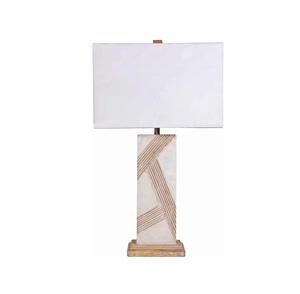 Lampe d'appoint moderne en marbre avec un design à motifs architecturaux et une performance d'éclairage d'ambiance élégante - Product Image 2