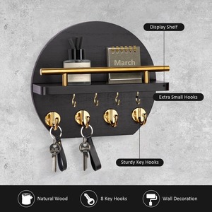Luxury Black <b>Key</b> Holder <b>Hook</b> With Storage <b>For</b> Perfume And Fragrance Bottle Display Storage And Mail And Letter Storage - Product Image 6