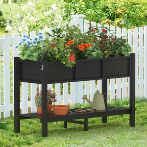 Jardinière carrée classique d'extérieur avec finition thermolaquée pour fleurs et plantes vertes, utilisation en jardin - Product Image 4