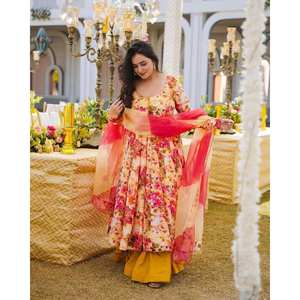 Ensemble haut et bas de fête 2XL avec tenue élégante et élégante Dupatta - Product Image 4