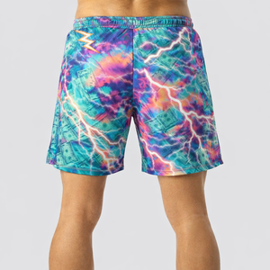 Shorts de course pour hommes en polyester par sublimation, avec cordon de serrage, pour l'entraînement et le sport, vêtements de sport personnalisés, usine OEM - Product Image 3