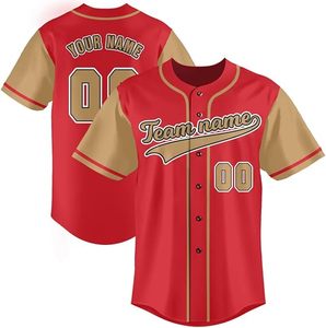 Impression personnalisée par sublimation du nom et du numéro de l'équipe, 100% polyester, chemises de sport antibactériennes courtes pour femmes et hommes, baseball - Product Image 1